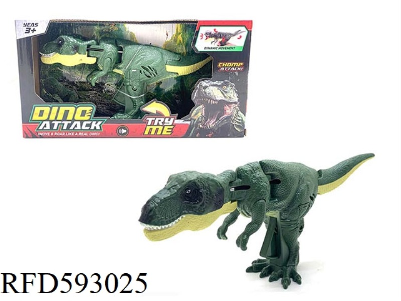 HAND-PRESSED HEAD SWINGING DINOSAUR-TYRANNOSAURUS REX WITH SOUND (WITH SOUND EFFECT-SINGLE PACKAGE)