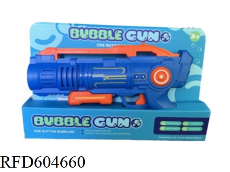 HOLDING A BUBBLE GUN
