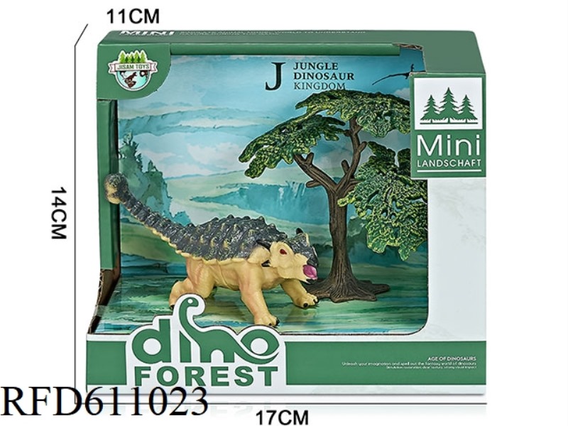 FOREST BOX DINOSAUR SCENE (ANKYLOSAURUS)