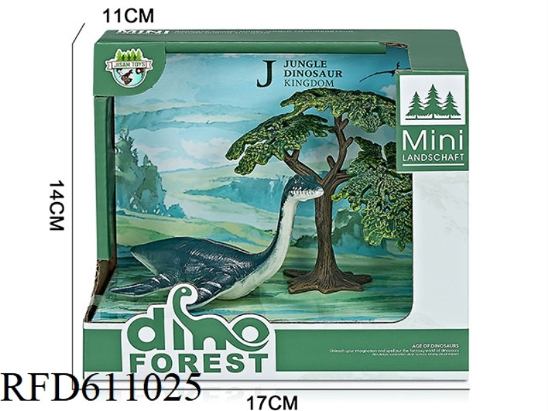FOREST BOX DINOSAUR SCENE (SNAKE NECKED DRAGON)