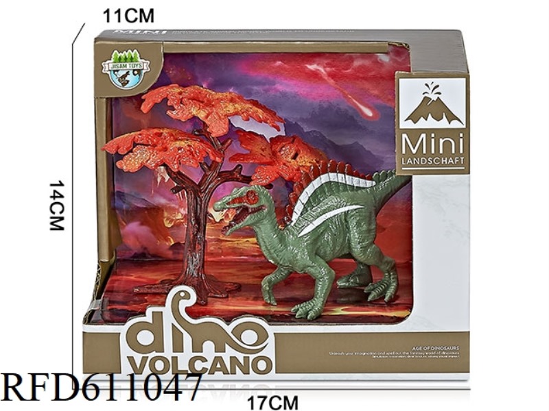 VOLCANO BOX DINOSAUR SCENE (SPINY BACKED DRAGON)