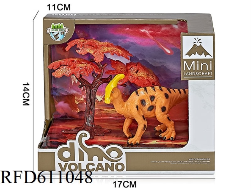 VOLCANO SMALL BOX DINOSAUR SCENE (SYNGNATHUS)