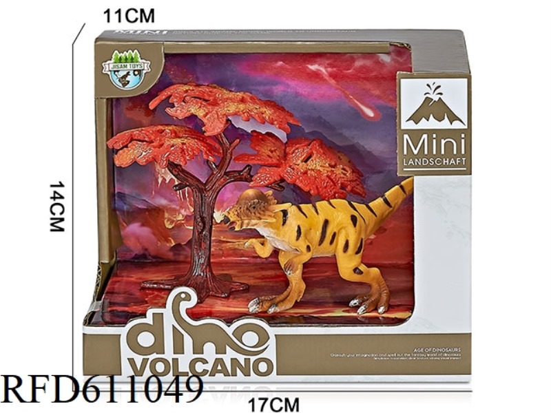 VOLCANO BOX DINOSAUR SCENE (BULBOUS DRAGON)