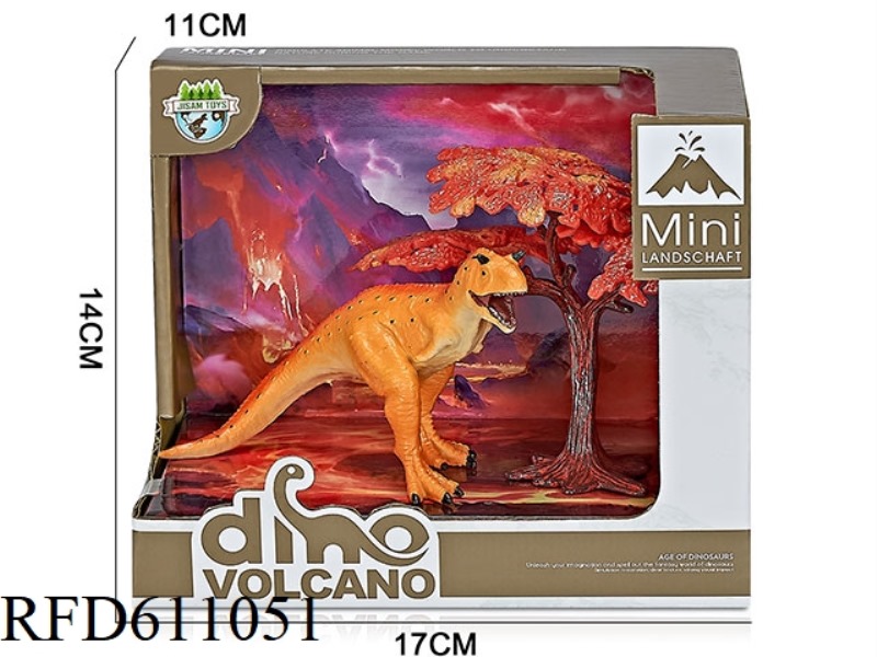 VOLCANO BOX DINOSAUR SCENE (BULL DRAGON)