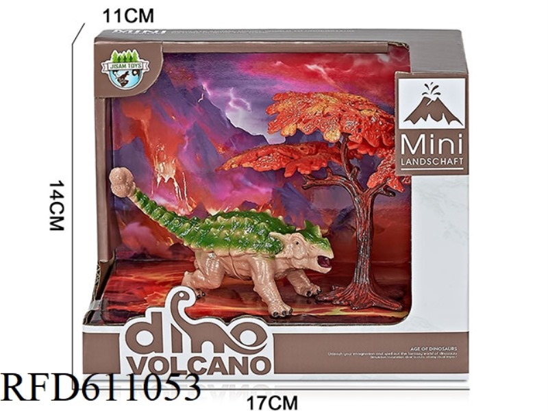 VOLCANO BOX DINOSAUR SCENE (ANKYLOSAURUS)