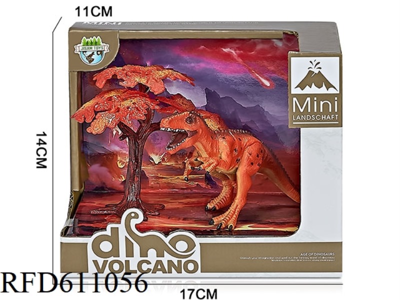 VOLCANO BOX DINOSAUR SCENE (ALLOSAURUS)