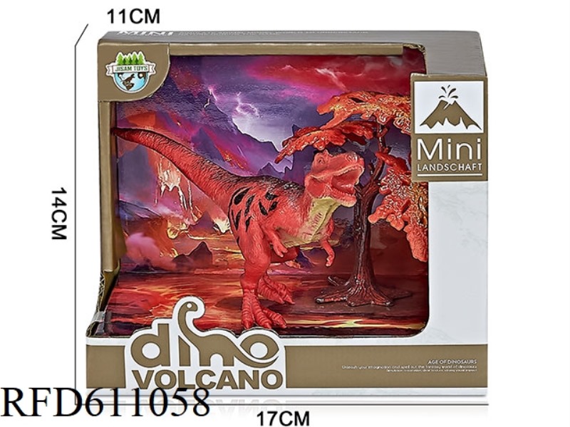 VOLCANO BOX DINOSAUR SCENE (FEATHER KING DRAGON)