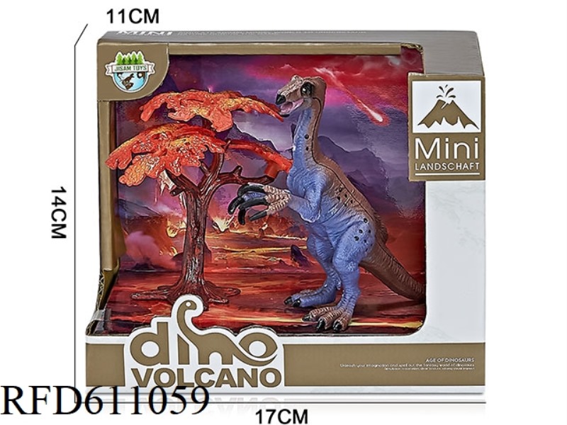 VOLCANO BOX DINOSAUR SCENE (SICKLE DRAGON)