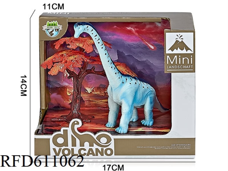 VOLCANO BOX DINOSAUR SCENE (BRACHIOSAURUS)