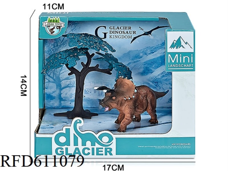 GLACIER BOX DINOSAUR SCENE (TRICERATOPS)