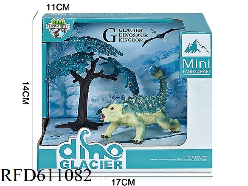 GLACIER BOX DINOSAUR SCENE (ANKYLOSAURUS)