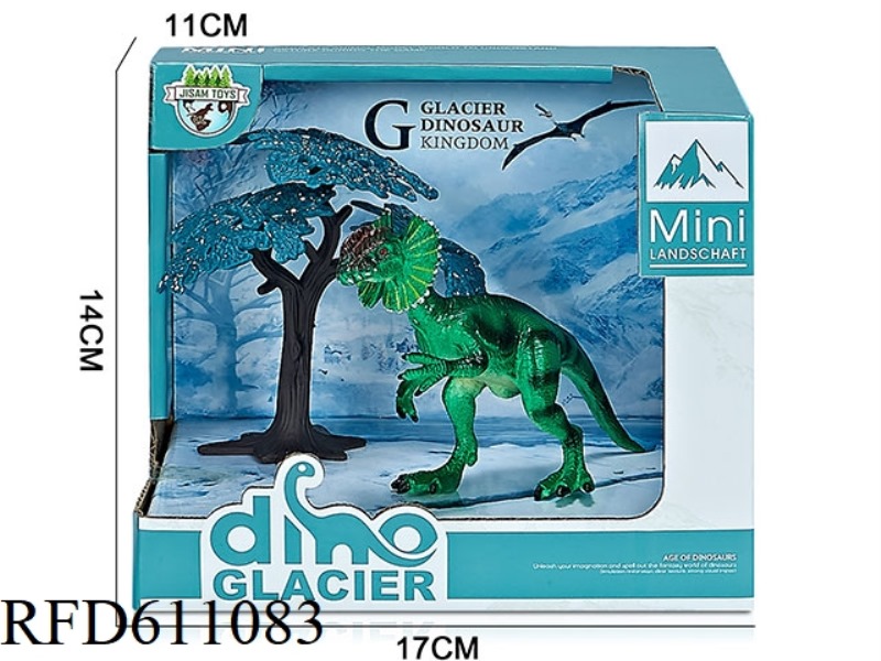 GLACIER BOX DINOSAUR SCENE (DOUBLE CROWN DRAGON)