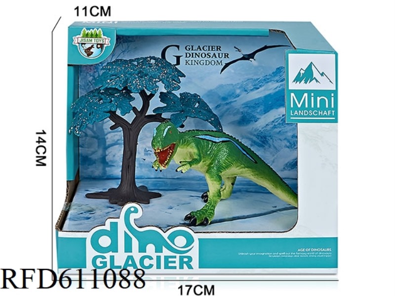 GLACIER BOX DINOSAUR SCENE (SHARK TOOTHED DRAGON)