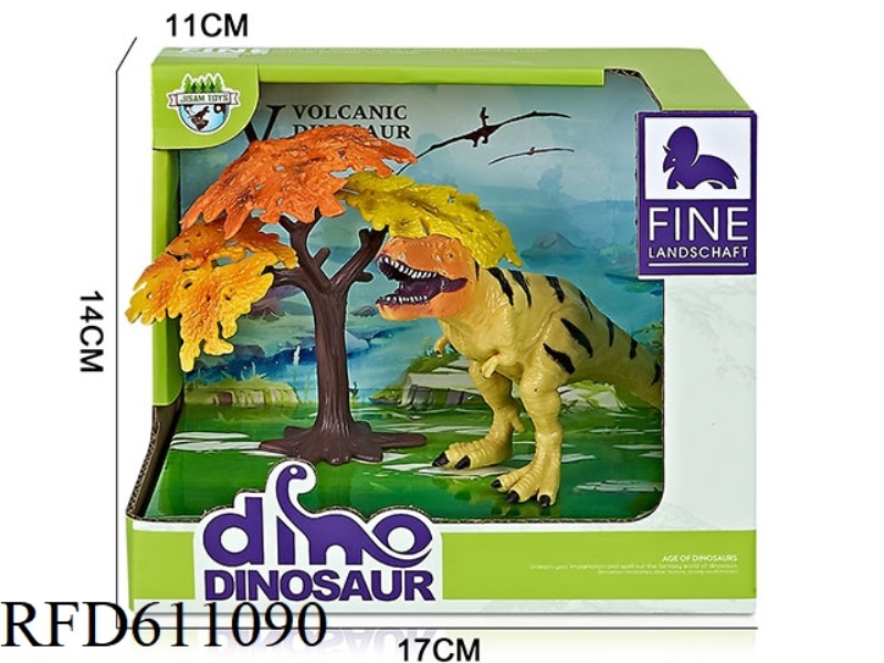 CARTOON BOX DINOSAUR SCENE (TYRANNOSAURUS REX)