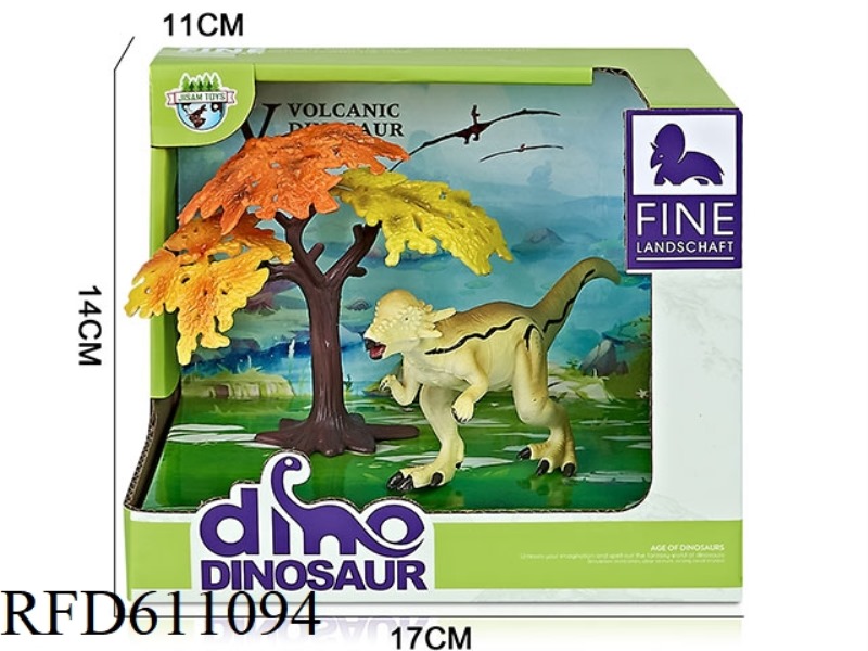 CARTOON BOX DINOSAUR SCENE (BULBOUS DRAGON)