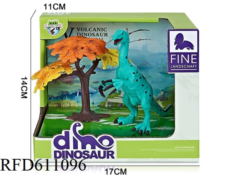 CARTOON BOX DINOSAUR SCENE (SICKLE DRAGON)