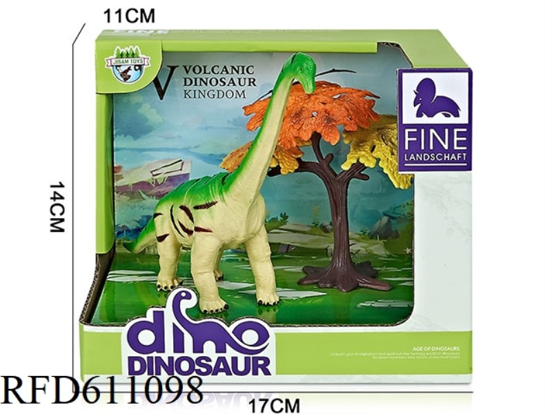 CARTOON BOX DINOSAUR SCENE (BRACHIOSAURUS)