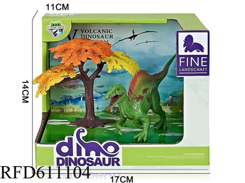 CARTOON BOX DINOSAUR SCENE (SPINY BACKED DRAGON)