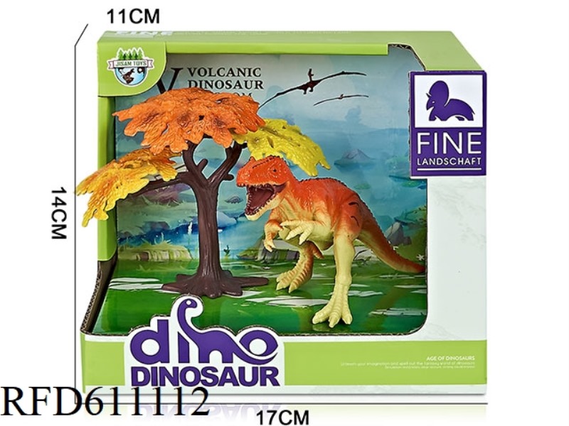 CARTOON BOX DINOSAUR SCENE (ALLOSAURUS)