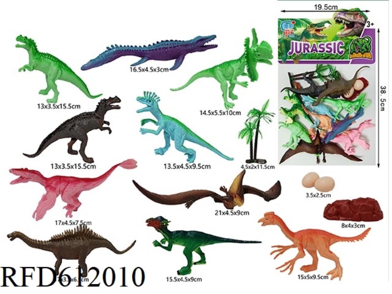 DINOSAURS AND ACCESSORIES 14PCS