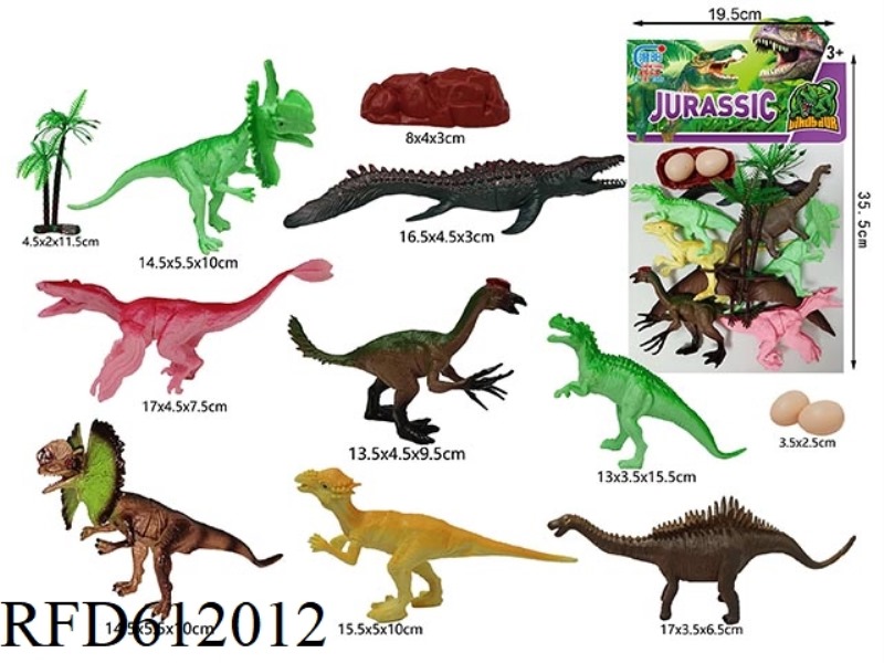 DINOSAURS AND ACCESSORIES 12PCS