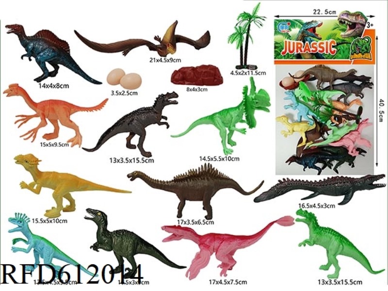 DINOSAURS AND ACCESSORIES 16PCS