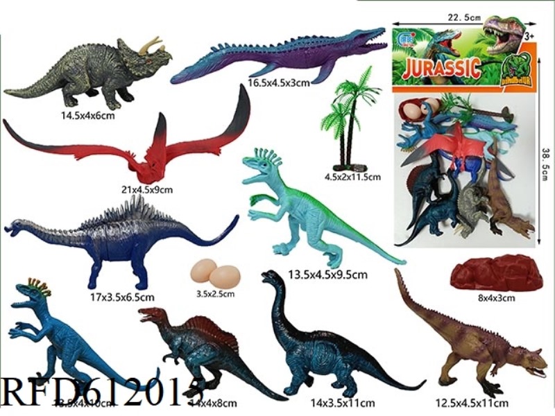 DINOSAURS AND ACCESSORIES 13PCS