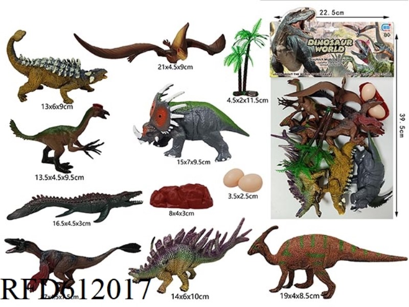 DINOSAURS AND ACCESSORIES 12PCS
