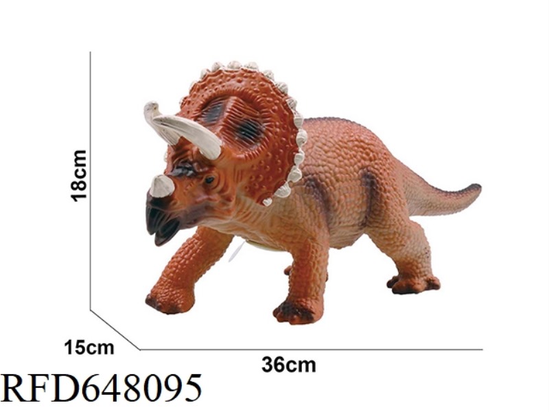 17 INCH SMALL TRICERATOPS VINYL DINOSAUR (WITH IC)