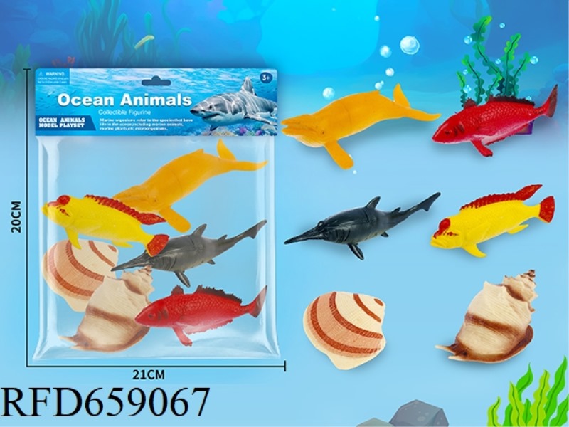 SIX SEA ANIMALS
