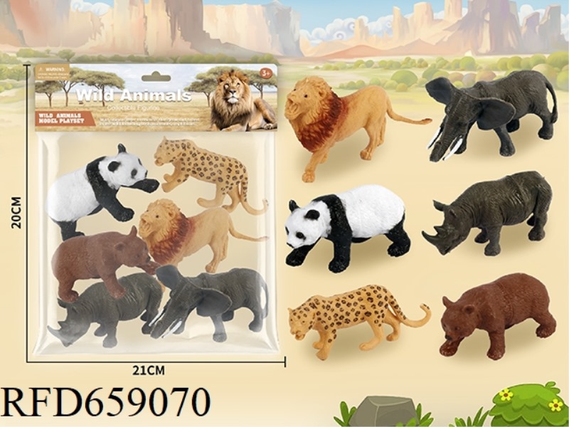SIX FIVE-INCH WILD ANIMALS