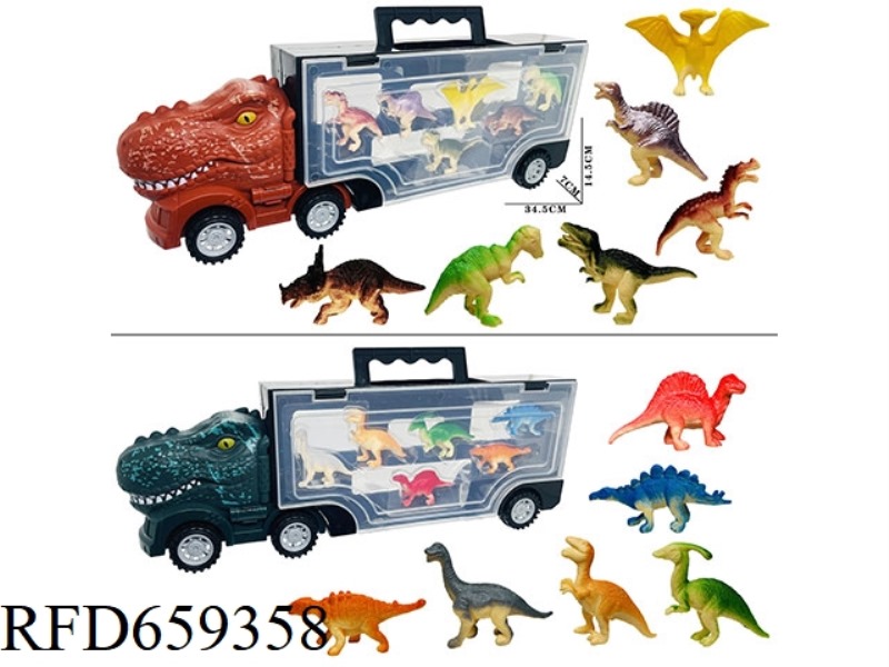 DINOSAUR SIX DINOSAURS IN A CAR