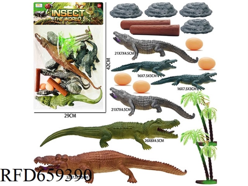 CROCODILE SET WITH BB WHISTLE (18PCS)
