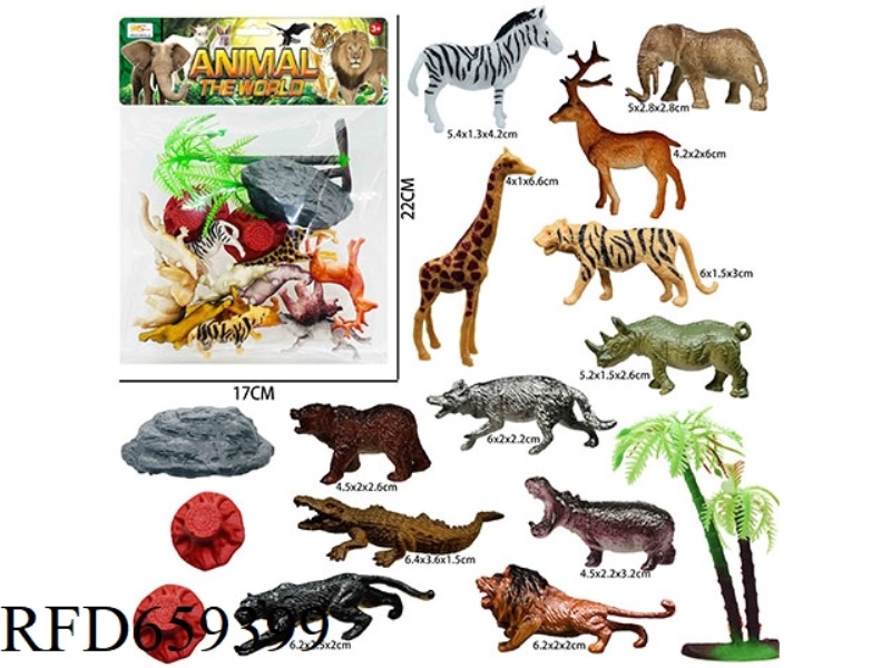 SOLID WILDLIFE SCENES (16PCS)