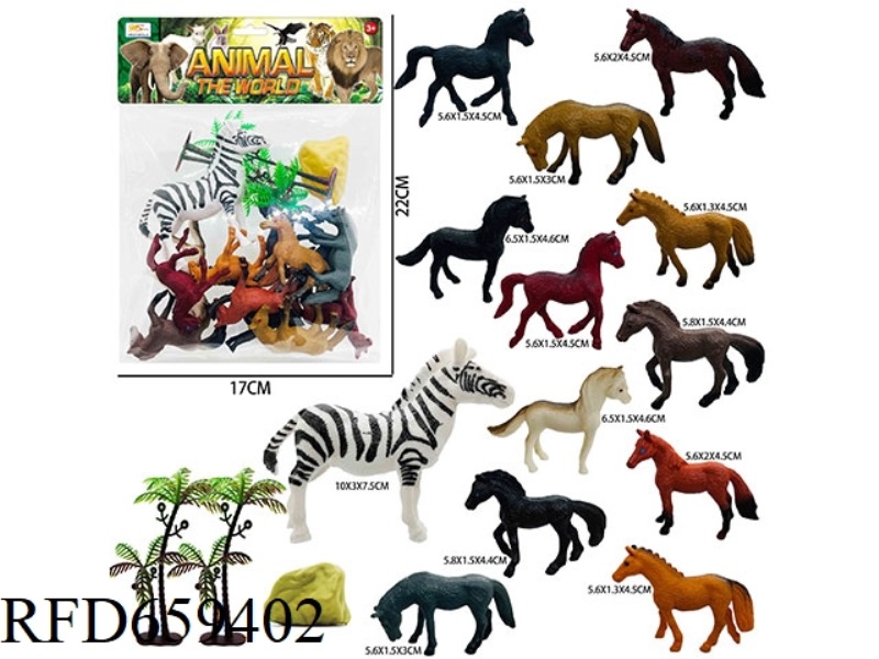 HORSE ANIMAL SCENES (16PCS)