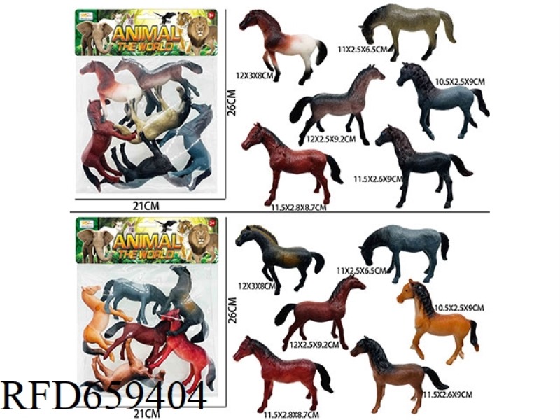 HORSE ANIMAL SCENES (6PCS)