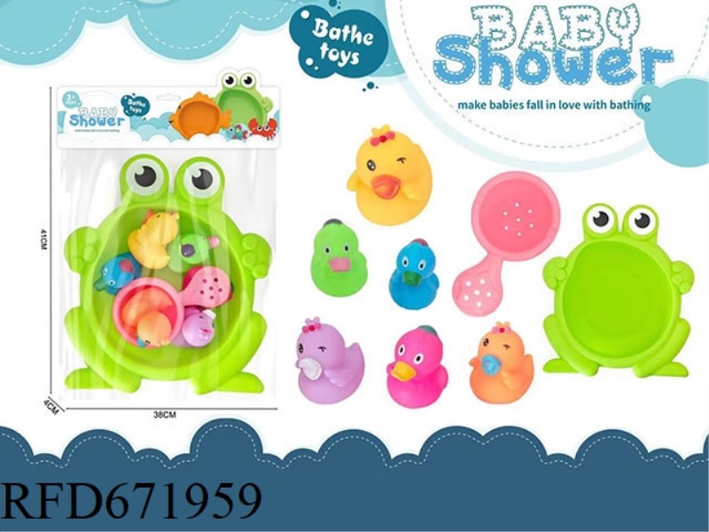 FROG BATHTUB WITH VINYL DUCK
