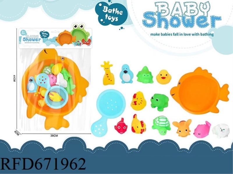SMALL FISH SHOWER BASIN WITH 12 TYPES OF ADHESIVE