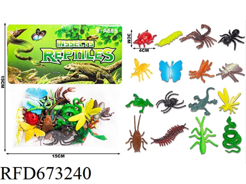 SIXTEEN PVC INSECTS