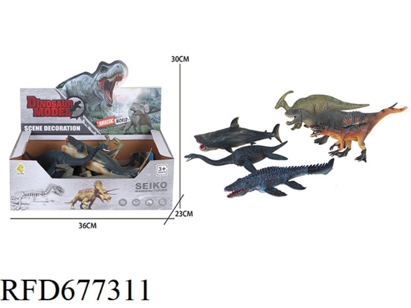 SIX LARGE-SIZED DINOSAURS