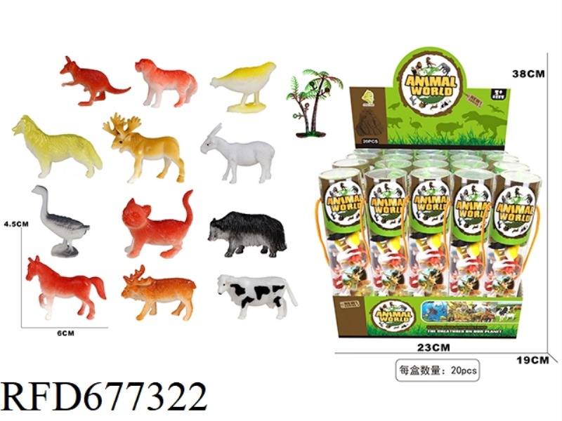 12 RANCH ANIMALS, 20 TUBES PER BOX