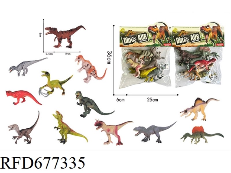 SIX SOLID DINOSAURS