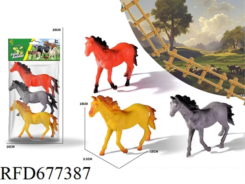 THREE HORSES MIXED TOGETHER