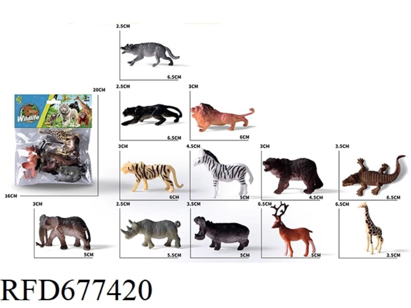 TWELVE WILD SMALL ANIMALS