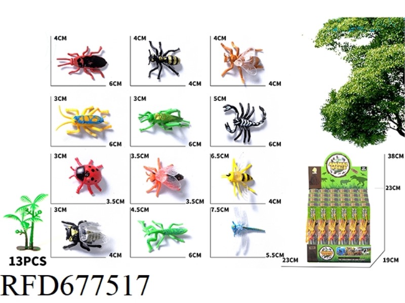 12 INSECTS PLUS 1 TREE, 24 TUBES PER BOX