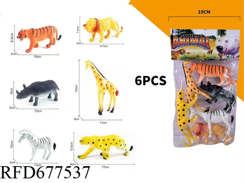 SIX WILD ANIMALS