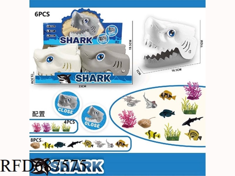 SHARK HEAD SCENE 6PCS