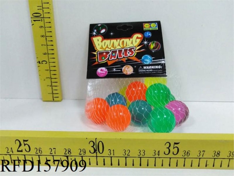 12 TRANSPARENT ELASTIC BALLS