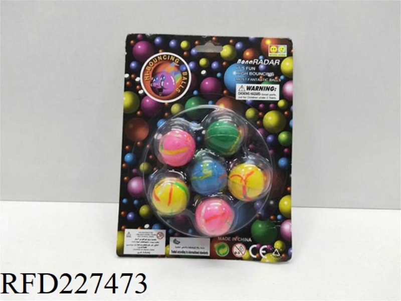 INK ELASTIC BALL 6 PIECES