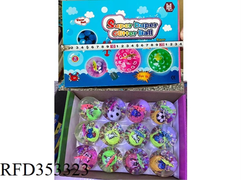 5.5CM STARFISH FLASH BALL 12PCS PACK